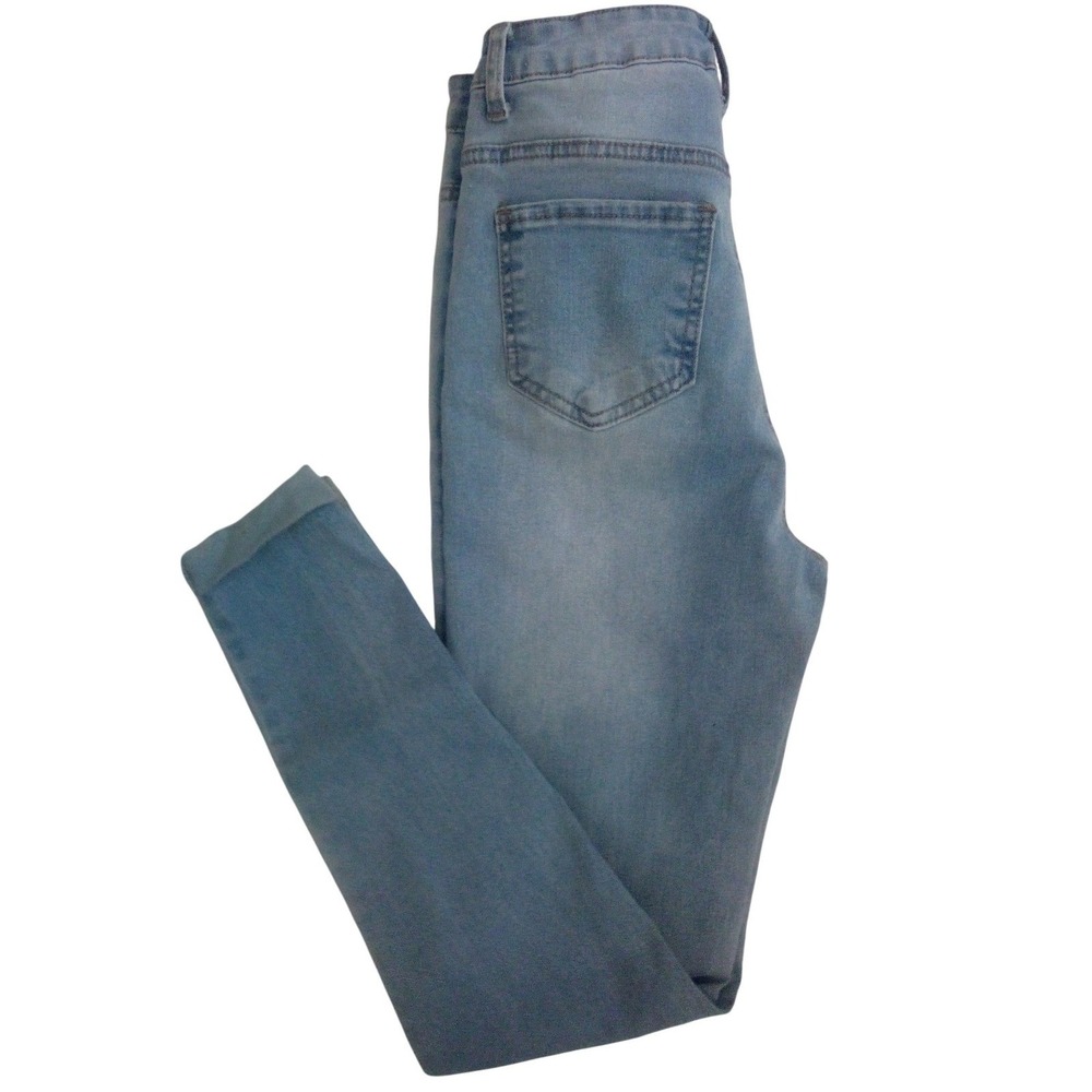 SHEIN Womens Light Wash High Rise Skinny Jeans‎ Size 4 Light Blue Stretch Denim